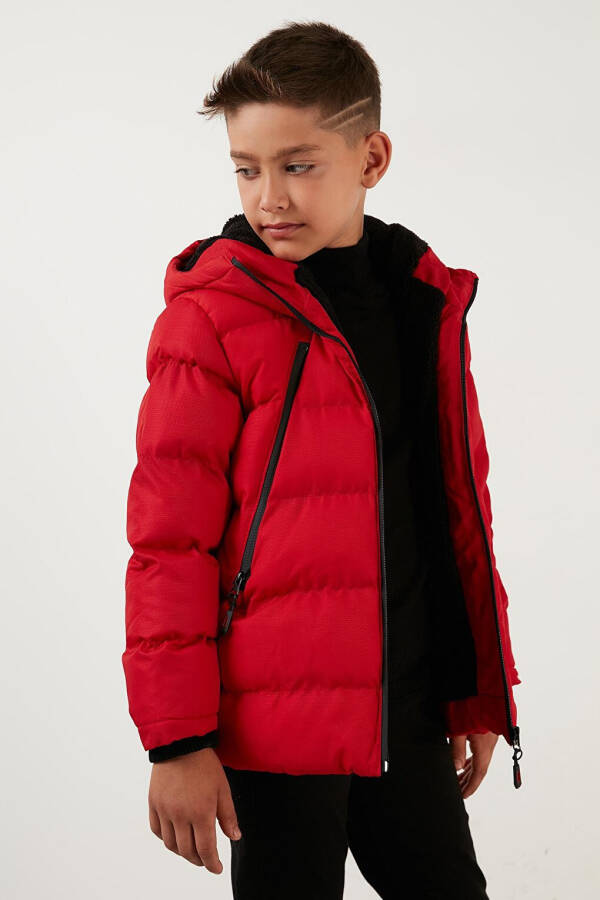 Hooded Puffer Jacket with Fleece Lined Zippered Pockets 5760040 - 15