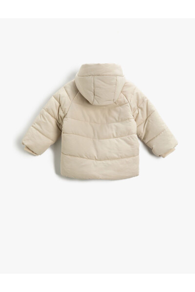 Hooded puffer jacket with fleece lining. - 4