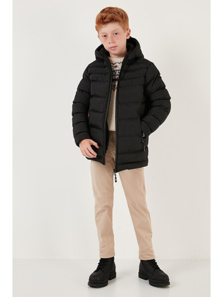 Hooded Puffer Jacket with Zipper Pockets 6492324 - 8