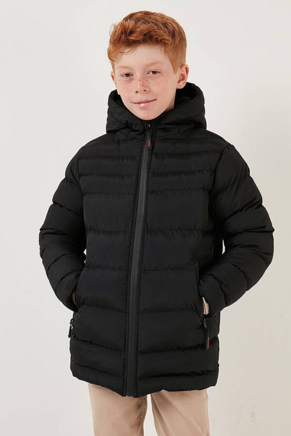 Hooded Puffer Jacket with Zipper Pockets 6492324 - 15