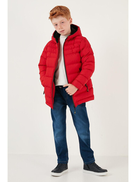 Hooded Puffer Jacket with Zippered Pockets 6492324 - 2