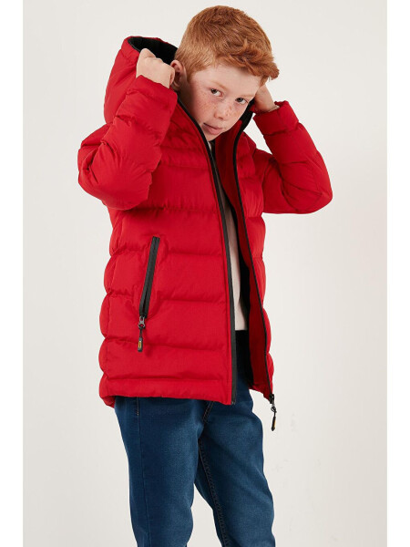 Hooded Puffer Jacket with Zippered Pockets 6492324 - 6