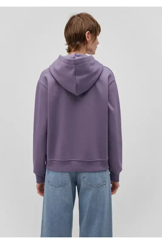 Hooded Purple Basic Sweatshirt 167299-70608 - 4