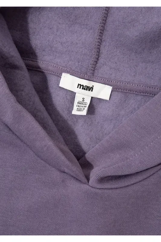 Hooded Purple Basic Sweatshirt 167299-70608 - 6