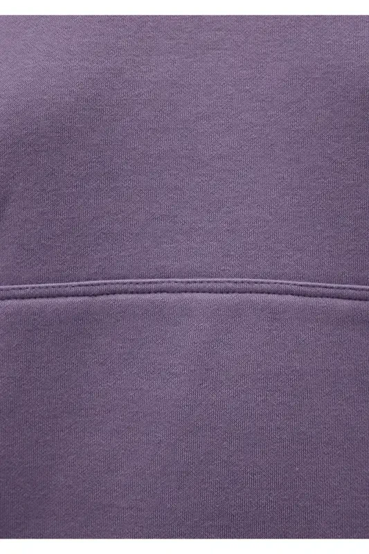 Hooded Purple Basic Sweatshirt 167299-70608 - 7