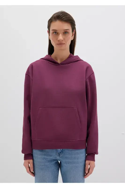 Hooded Purple Basic Sweatshirt 167299-70670 - 3