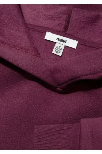 Hooded Purple Basic Sweatshirt 167299-70670 - 6