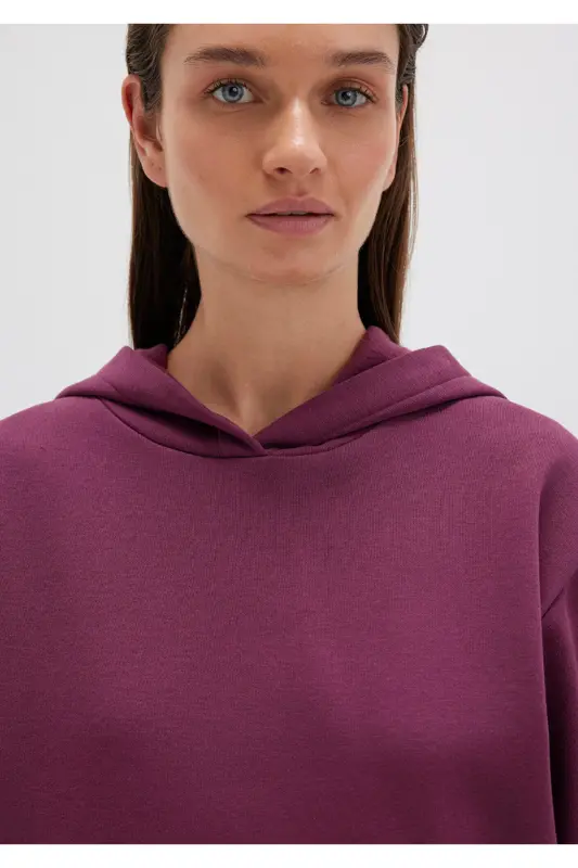 Hooded Purple Basic Sweatshirt 167299-70670 - 5