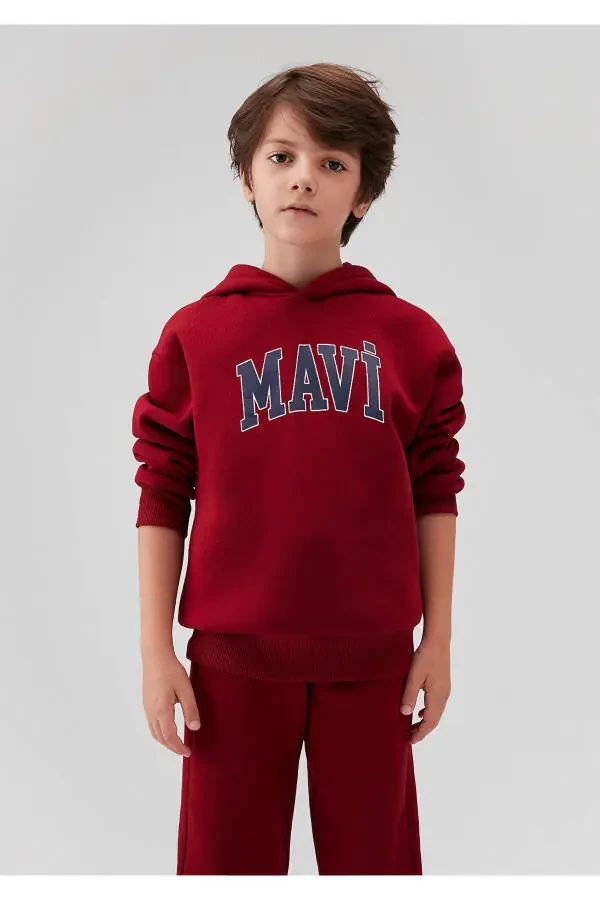 Hooded Red Sweatshirt with Logo 6610110-70392 - 1