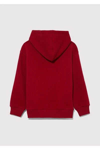 Hooded Red Sweatshirt with Logo 6610110-70392 - 3