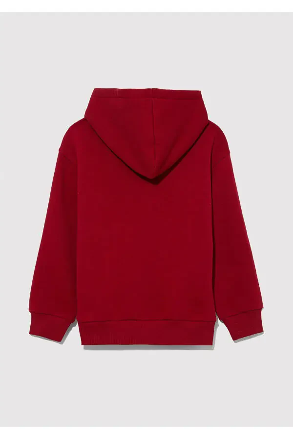 Hooded Red Sweatshirt with Logo 6610110-70392 - 3