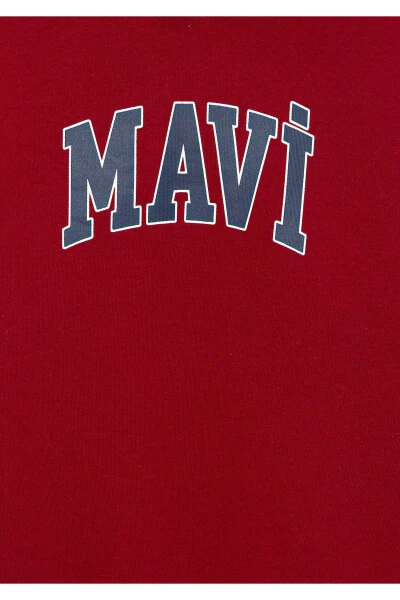 Hooded Red Sweatshirt with Logo 6610110-70392 - 4