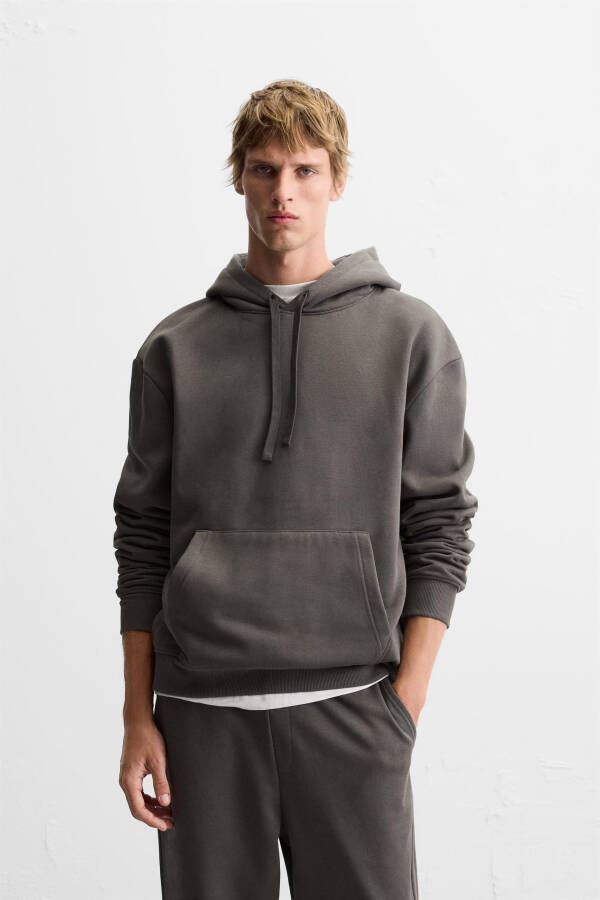 Hooded Sweatshirt - Anthracite Grey - 18