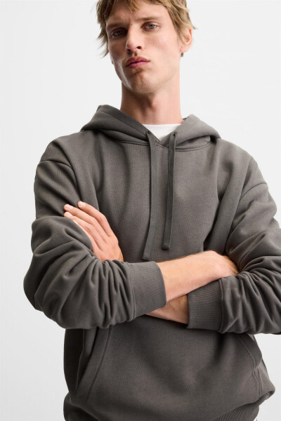 Hooded Sweatshirt - Anthracite Grey - 21