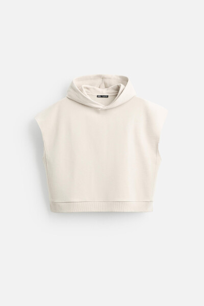 Hooded Sweatshirt with Fade Effect - Pearl Grey - 6