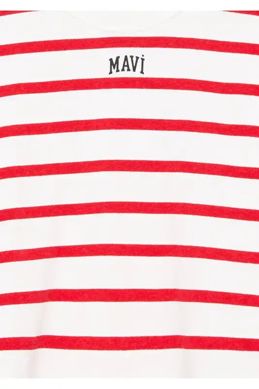 Hooded Sweatshirt with Logo and Red Stripes 7s10038-82054 - 6