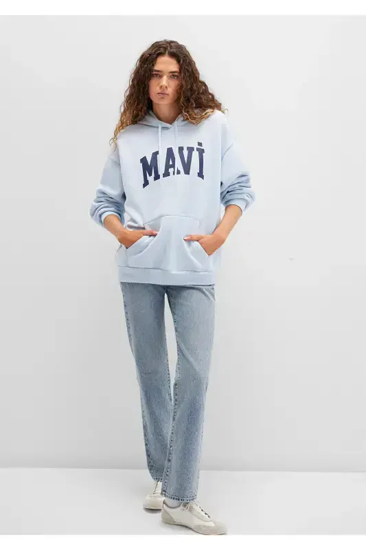 Hooded Sweatshirt with Logo Print 1600361-70717 - 2