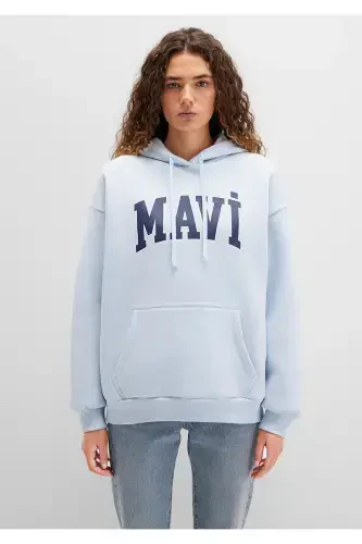 Hooded Sweatshirt with Logo Print 1600361-70717 - 3