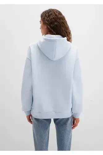 Hooded Sweatshirt with Logo Print 1600361-70717 - 4