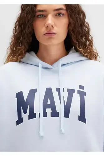 Hooded Sweatshirt with Logo Print 1600361-70717 - 5