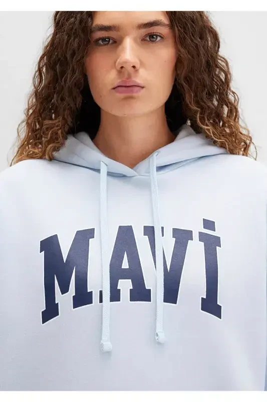 Hooded Sweatshirt with Logo Print 1600361-70717 - 5