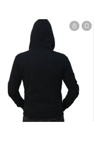 Hooded sweatshirt with zipper and fleece - 2