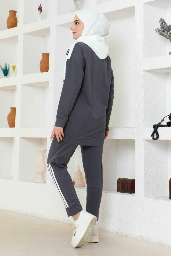 Hooded Two-Piece Tracksuit TRN1016 Smoke - 5