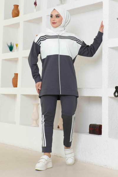 Hooded Two-Piece Tracksuit TRN1016 Smoke - 6