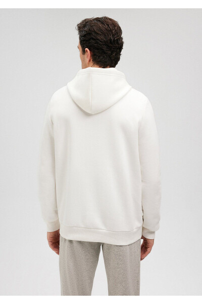 Hooded White Basic Sweatshirt 0610937-70057 - 22