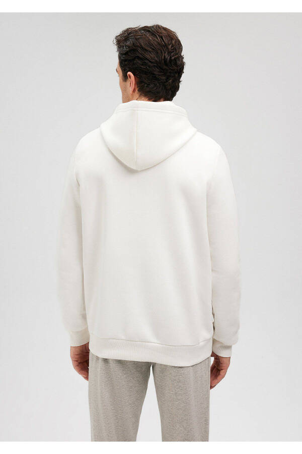 Hooded White Basic Sweatshirt 0610937-70057 - 22