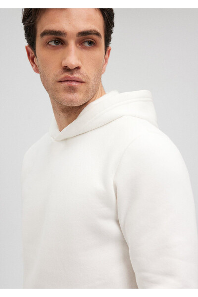 Hooded White Basic Sweatshirt 0610937-70057 - 23