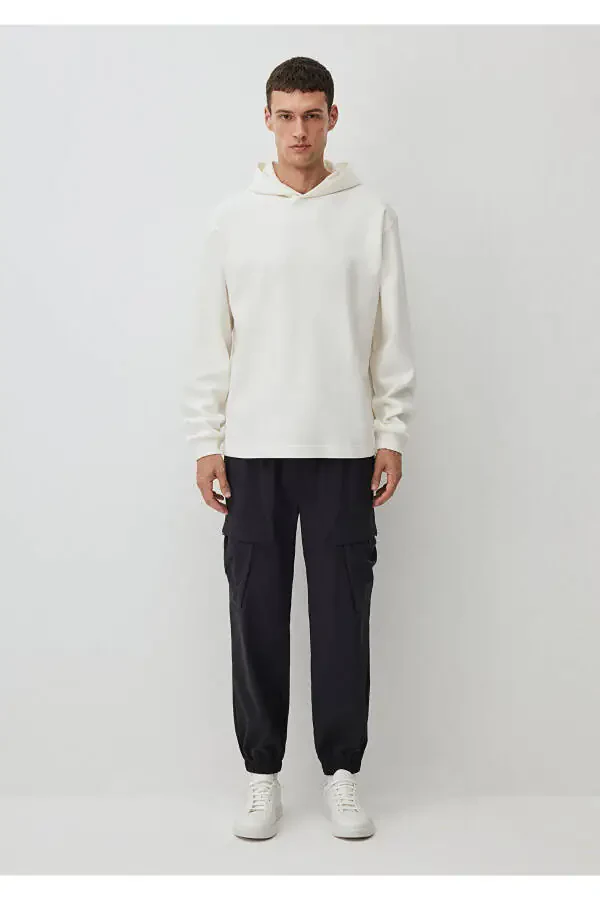 Hooded White Basic Sweatshirt (0S10215-70057) - 2