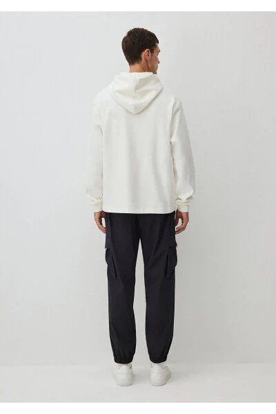 Hooded White Basic Sweatshirt (0S10215-70057) - 4