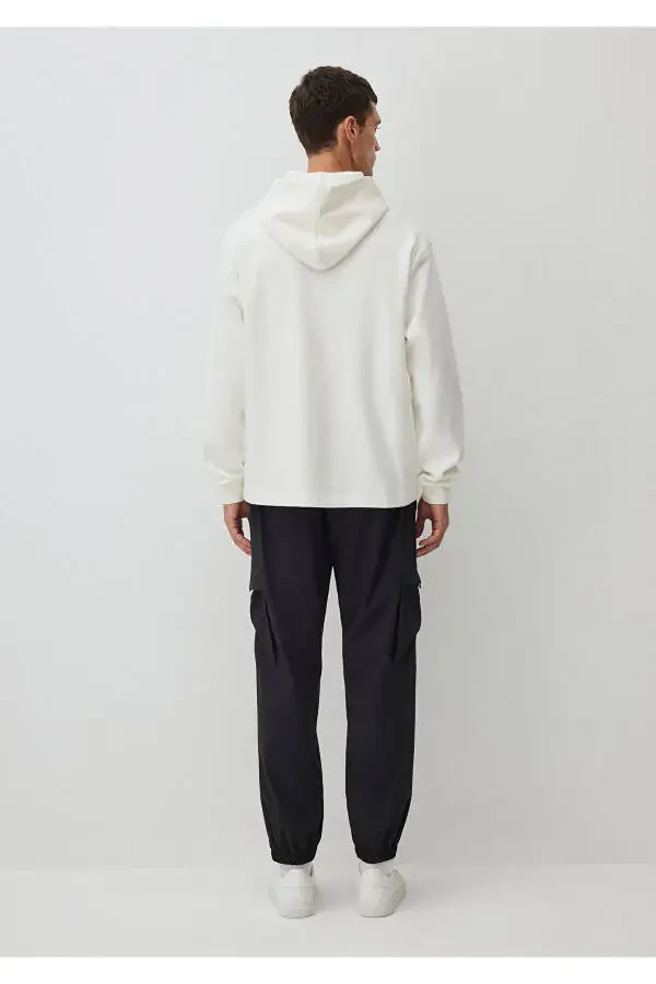 Hooded White Basic Sweatshirt (0S10215-70057) - 4