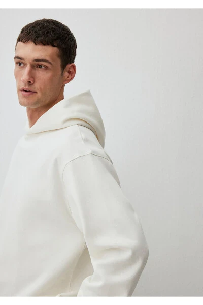 Hooded White Basic Sweatshirt (0S10215-70057) - 5