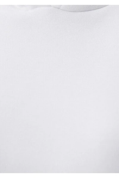 Hooded White Basic Sweatshirt 167299-70000 - 5