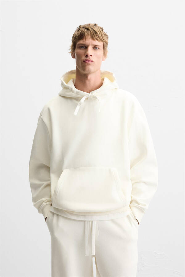 Hooded White Sweatshirt - 10