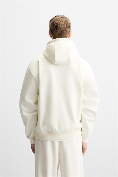 Hooded White Sweatshirt - 11