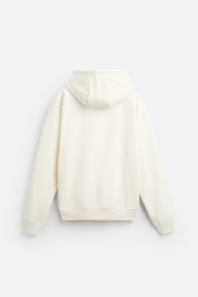 Hooded White Sweatshirt - 15