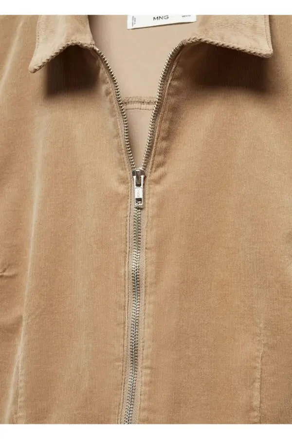 Hooded Zip-Front Corduroy Jumpsuit - 5