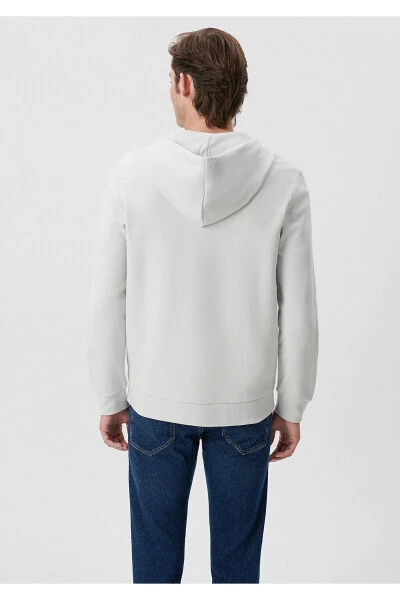 Hooded Zip-Up Grey Basic Sweatshirt 0s10013-80618 - 3