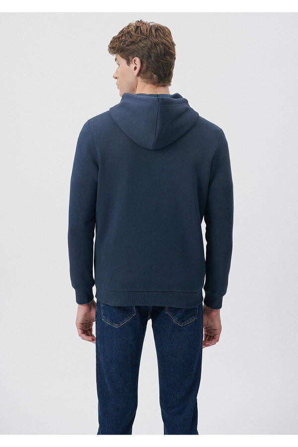 Hooded Zippered Navy Sweatshirt 0610061-70490 - 10