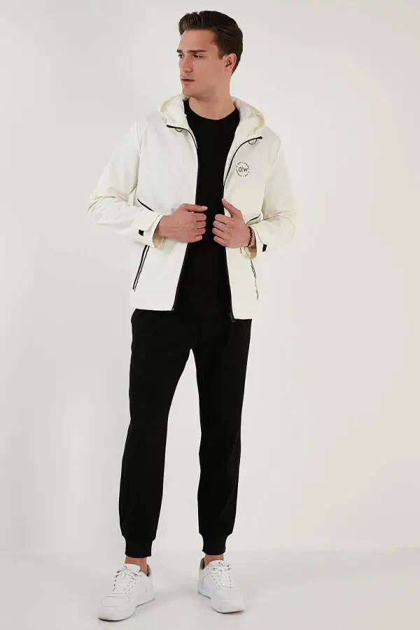 Hooded Zippered Regular Fit Seasonal Thin Jacket 497LUKE - 19