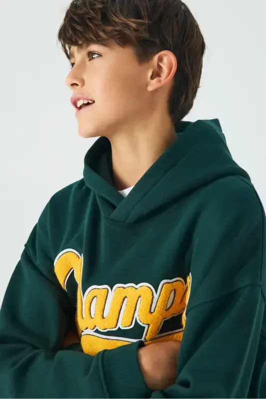 Hoodie-Dark green/Champs - 3