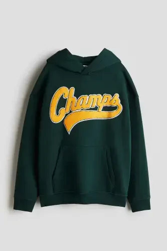 Hoodie-Dark green/Champs - 4