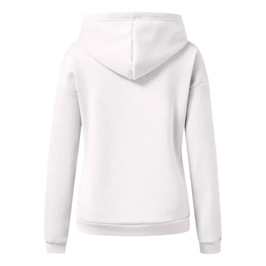 Hoodies Woman Clearance, Daily Hooded Sweatshirt Long Sleeve Casual Pocket Pullover Shirt Blouse - 4