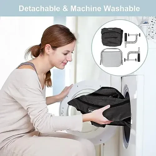 Hook On High Chair, Jozzve Baby High Chair, Portable High Chair for Travel, Foldable Fast Table Chair with Storage Bag, Baby Feeding Seat Clip On High Chair for Home and Travel (Bright Blue) - 6