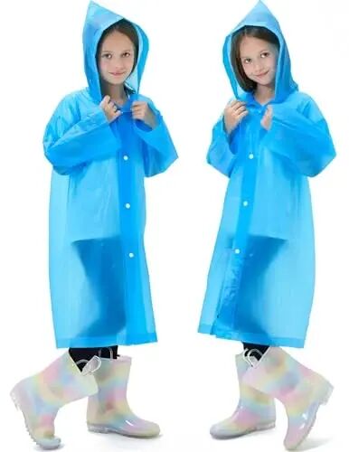 HOOMBOOM 2 Pack Reusable Waterproof Raincoat EVA Emergency Rain Ponchos One Size Rain Jacket for Children, Boys and Girls - 5