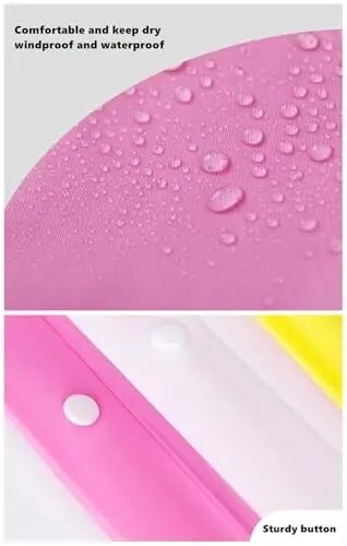 HOOMBOOM 2 Pack Reusable Waterproof Raincoat EVA Emergency Rain Ponchos One Size Rain Jacket for Children, Boys and Girls - 6