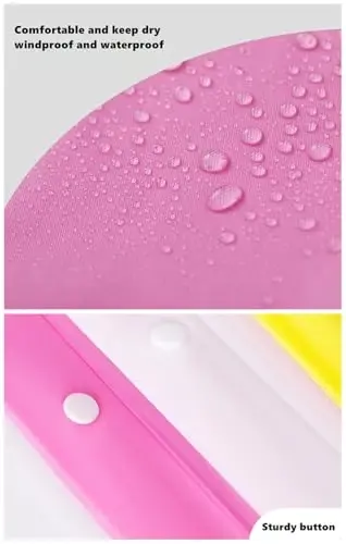 HOOMBOOM 2 Pack Waterproof Raincoats for Kids Reusable,EVA Rain Ponchos Emergency Rain Jacket for Children, Boys and Girls - 5